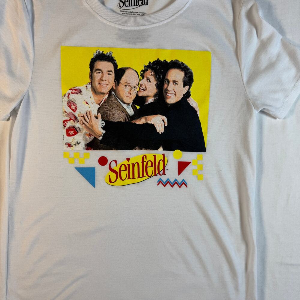 Seinfeld Cast Graphic T Shirt Women XS White Retro TV Show Tee - Picture 2 of 7
